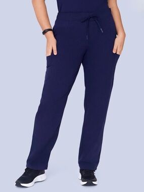 Mandala Straight Leg Women’s Navy Blue Scrub Pants Size XS NWOT!